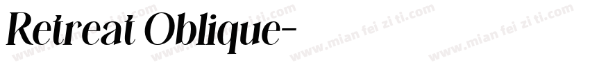 Retreat Oblique字体转换